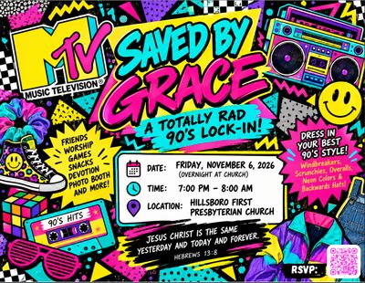 Saved by Grace-A Totally Rad 90's Lock-In